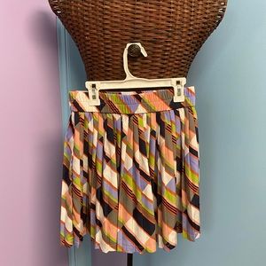 Banana Republic Cute Pleated Colorful Stripe Skirt